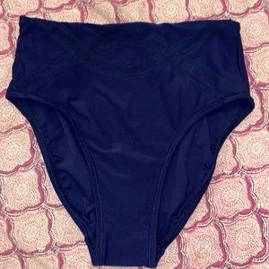 EBW Everything but Water XS NAVY high leg high waist bikini bottoms